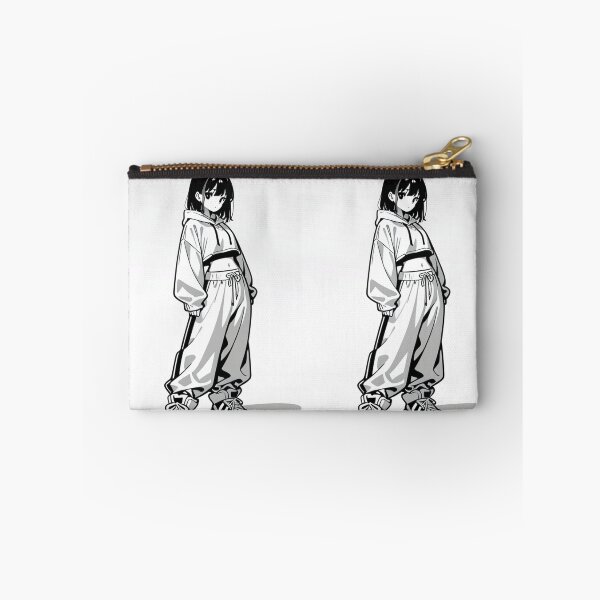 Item preview, Fashion - Girl in Black Crop Hoodie Baggy Pants Chunky Sneakers Variant 3 designed and sold by AnimeShin.