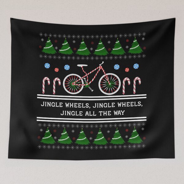 Item preview, Christmas Candy Cane Cycling designed and sold by daphsam.