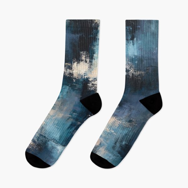 Item preview, Abstract Textured Blue Palette No. 21 - Luminous Midnight Depths designed and sold by SlowRegardArt.