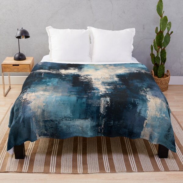 Item preview, Abstract Textured Blue Palette No. 21 - Luminous Midnight Depths designed and sold by SlowRegardArt.