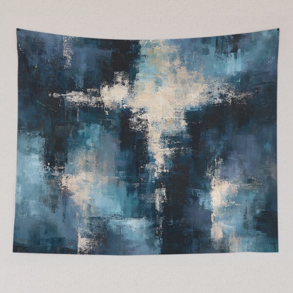 Item preview, Abstract Textured Blue Palette No. 21 - Luminous Midnight Depths designed and sold by SlowRegardArt.