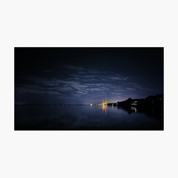 Industrial Nighttime Photographic Print