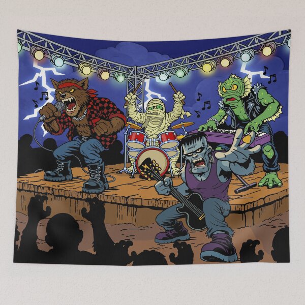 Item preview, Monster Band Performing Live designed and sold by RetroFearFinds.