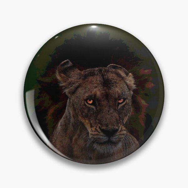 Item preview, Majestic Lioness and Lion Shadow - Dark Mystic Wildlife Art designed and sold by samahl_l.