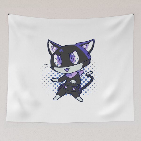 Item preview, Cute Anime Phantom Cat Mascot Design designed and sold by lamiarte.