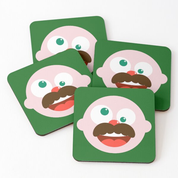 Item preview, Funny Silly Face Mustache Cartoon Illustration designed and sold by Aura Collective.