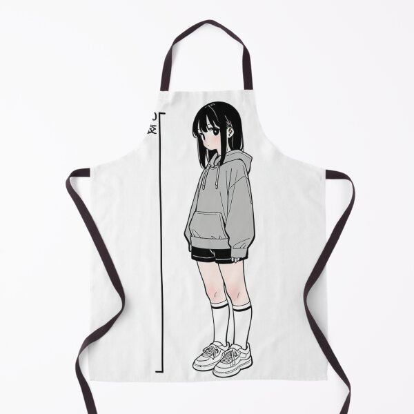 Item preview, Fashion - Girl in Gray Hoodie Height Chart Anime Style designed and sold by AnimeShin.
