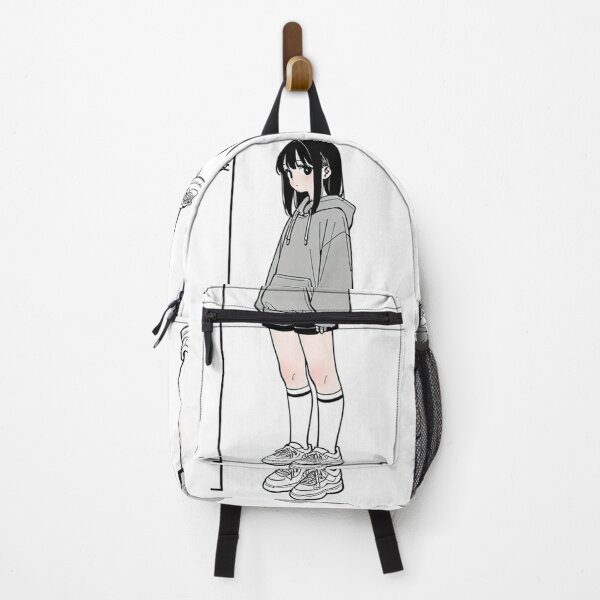 Item preview, Fashion - Girl in Gray Hoodie Height Chart Anime Style designed and sold by AnimeShin.