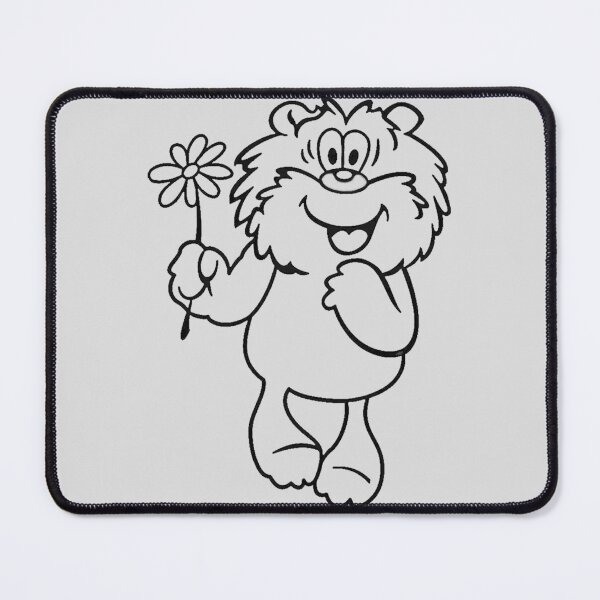 Item preview, Retro Fluffy Bear with Flower - Kawaii Line Art Sketch designed and sold by Tokraz-art.