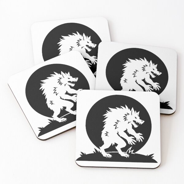 Item preview, Full Moon Werewolf Silhouette Black designed and sold by DredMuunStudios.