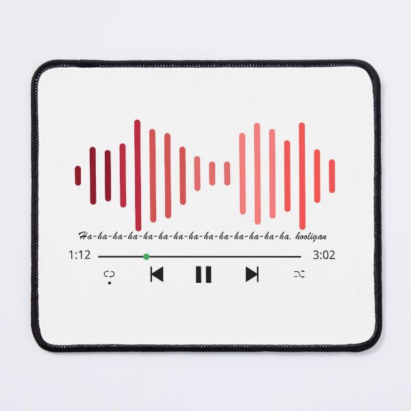 Item preview, BTS Hooligan Music Wave Red Aesthetic Inspired Art Kpop Track 02 designed and sold by Oichiana.