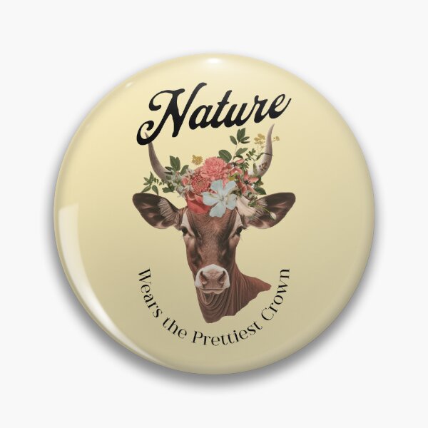 Item preview, Nature Wears the Prettiest Crown | Floral Deer Cottagecore Wildlife Art designed and sold by Sachie's Studio.