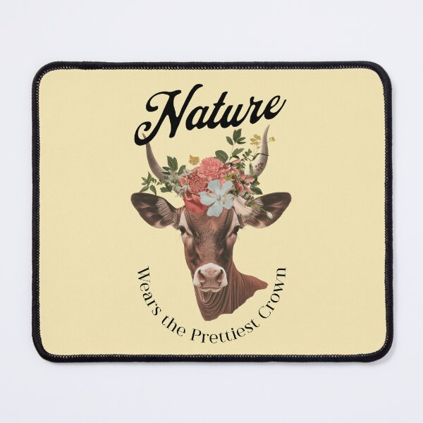 Item preview, Nature Wears the Prettiest Crown | Floral Deer Cottagecore Wildlife Art designed and sold by Sachie's Studio.