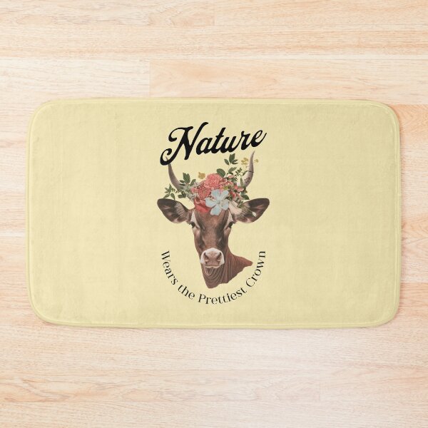 Item preview, Nature Wears the Prettiest Crown | Floral Deer Cottagecore Wildlife Art designed and sold by Sachie's Studio.