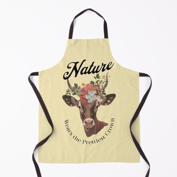 Item preview, Nature Wears the Prettiest Crown | Floral Deer Cottagecore Wildlife Art designed and sold by Sachie's Studio.