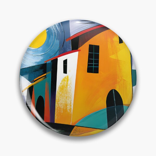 Item preview, Golden House in Geometric Tuscany - Sunlit Fields Cypress Trees and Vibrant Mediterranean Horizons designed and sold by OlfactoART Studio.