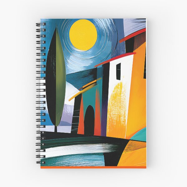 Item preview, Golden House in Geometric Tuscany - Sunlit Fields Cypress Trees and Vibrant Mediterranean Horizons designed and sold by OlfactoART Studio.
