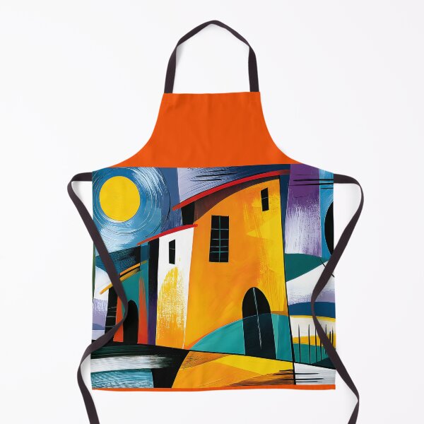 Item preview, Golden House in Geometric Tuscany - Sunlit Fields Cypress Trees and Vibrant Mediterranean Horizons designed and sold by OlfactoART Studio.