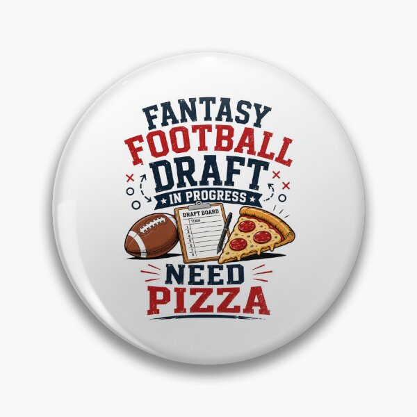 Item preview, Fantasy Football Draft in Progress Need Pizza Funny Football Draft Party Design designed and sold by Verycutethings.