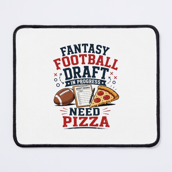 Item preview, Fantasy Football Draft in Progress Need Pizza Funny Football Draft Party Design designed and sold by Verycutethings.