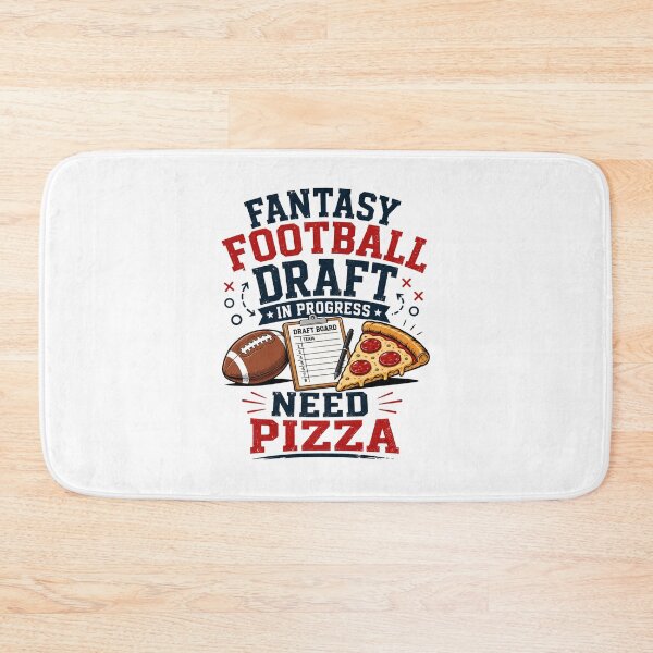 Item preview, Fantasy Football Draft in Progress Need Pizza Funny Football Draft Party Design designed and sold by Verycutethings.