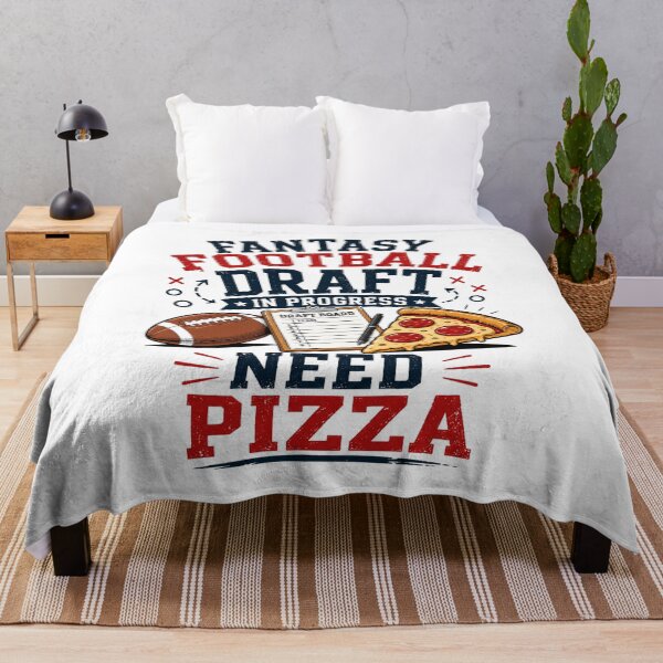 Item preview, Fantasy Football Draft in Progress Need Pizza Funny Football Draft Party Design designed and sold by Verycutethings.
