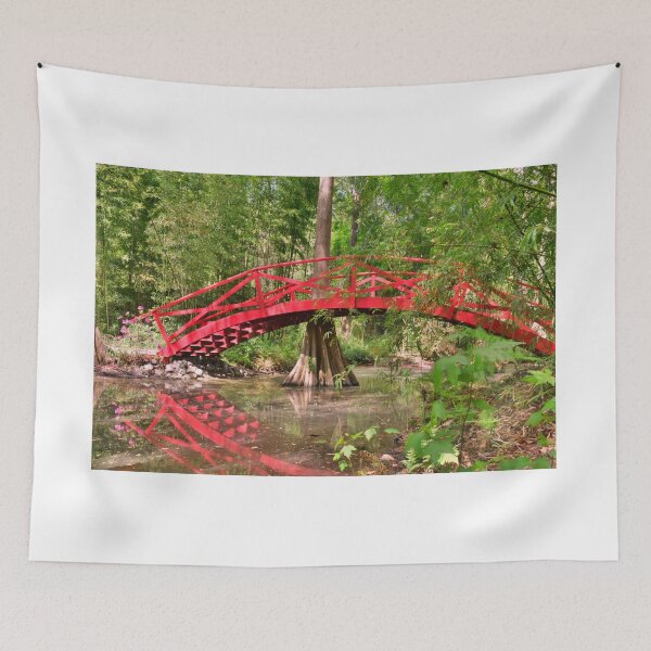 Item preview, Little Red Bridge At Magnolia Plantation Gardens  designed and sold by LisaWootenPhoto.