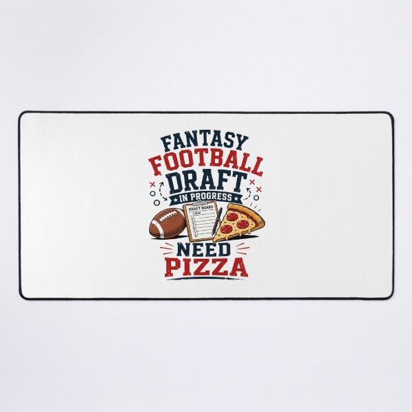 Item preview, Fantasy Football Draft in Progress Need Pizza Funny Football Draft Party Design designed and sold by Verycutethings.