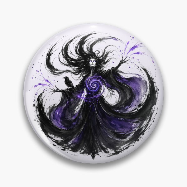 Item preview, Storm Witch -- Ink and Violet, Mistress of Ravens designed and sold by Raes-Runaways.