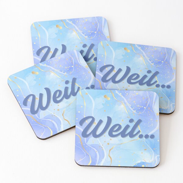 Item preview, The word "Because" on a blue background designed and sold by Mathe mit Anna.