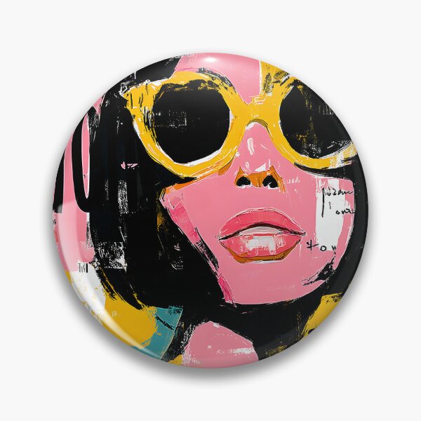 Item preview, London Fashion Icon - Woman in Yellow Sunglasses with Union Jack Urban Pop Art Energy designed and sold by OlfactoART Studio.