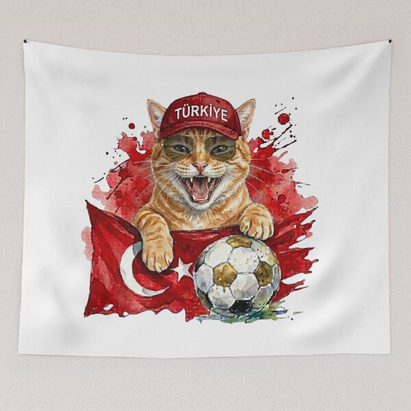 Item preview, Ginger marmalade cat World Cup Türkiye Turkey Suppawter designed and sold by The Suppawters.