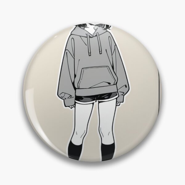 Item preview, Fashion - Girl in Gray Hoodie High Top Sneakers Anime Art designed and sold by AnimeShin.