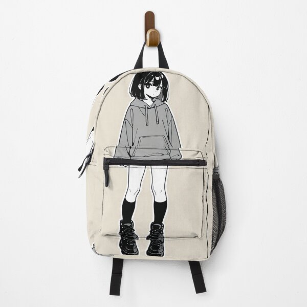 Item preview, Fashion - Girl in Gray Hoodie High Top Sneakers Anime Art designed and sold by AnimeShin.