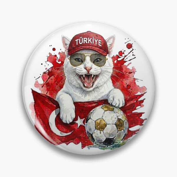 Item preview, White cat World Cup Türkiye Turkey Suppawter designed and sold by The Suppawters.