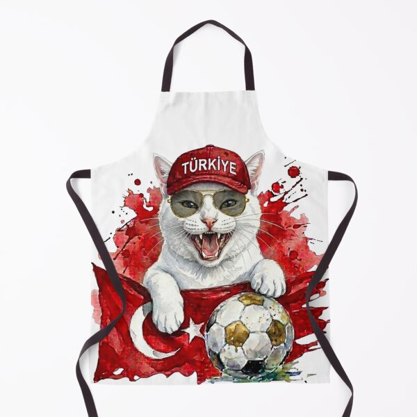 Item preview, White cat World Cup Türkiye Turkey Suppawter designed and sold by The Suppawters.