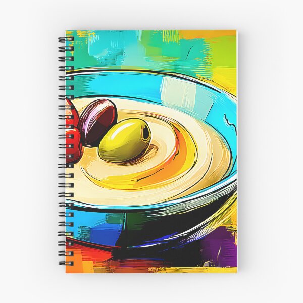 Item preview, Mediterranean Hummus Delight - Olives Rich Color and Bold Contemporary Culinary Expression designed and sold by OlfactoART Studio.