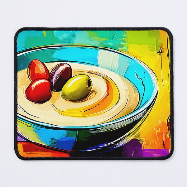 Item preview, Mediterranean Hummus Delight - Olives Rich Color and Bold Contemporary Culinary Expression designed and sold by OlfactoART Studio.