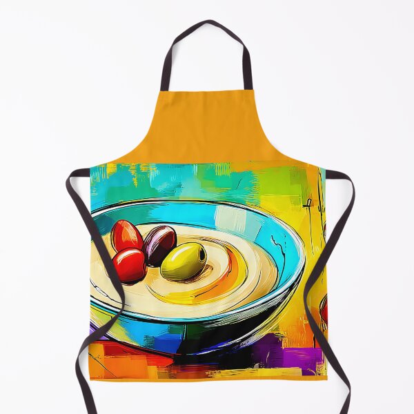 Item preview, Mediterranean Hummus Delight - Olives Rich Color and Bold Contemporary Culinary Expression designed and sold by OlfactoART Studio.