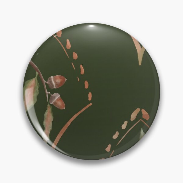 Item preview, Pattern with leaves and buds in green background for textile design and crafts designed and sold by SpaceartLilu.