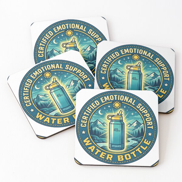 Item preview, Certified Emotional Support Water Bottle Funny Hydration designed and sold by MintedMinds.