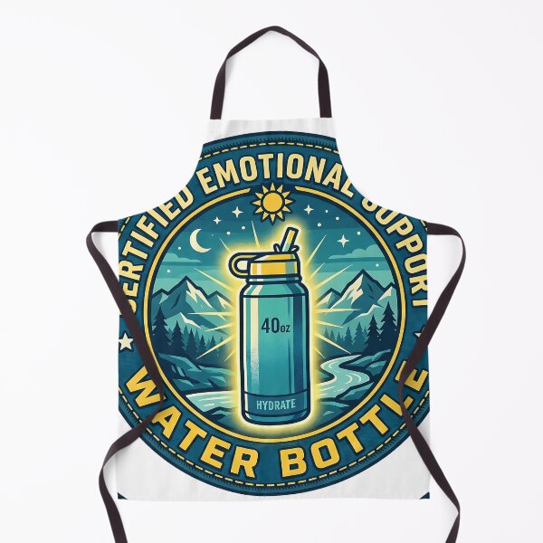 Item preview, Certified Emotional Support Water Bottle Funny Hydration designed and sold by MintedMinds.