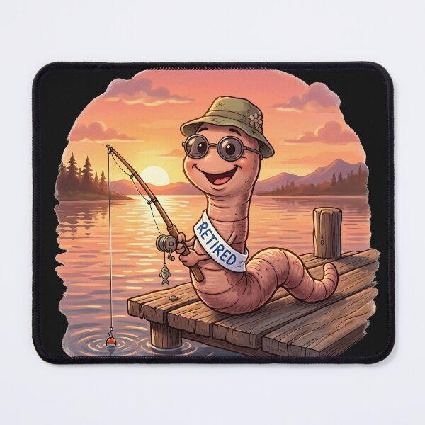 Item preview, Worm goes fishing – never to be bait again designed and sold by design-rebell.