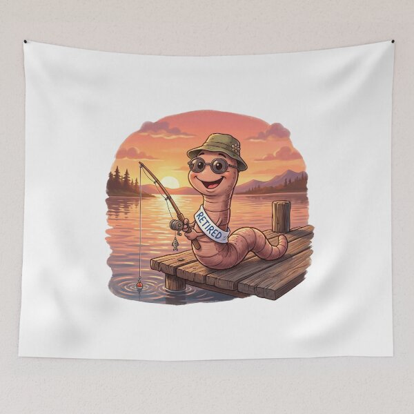 Item preview, Worm goes fishing – never to be bait again designed and sold by design-rebell.