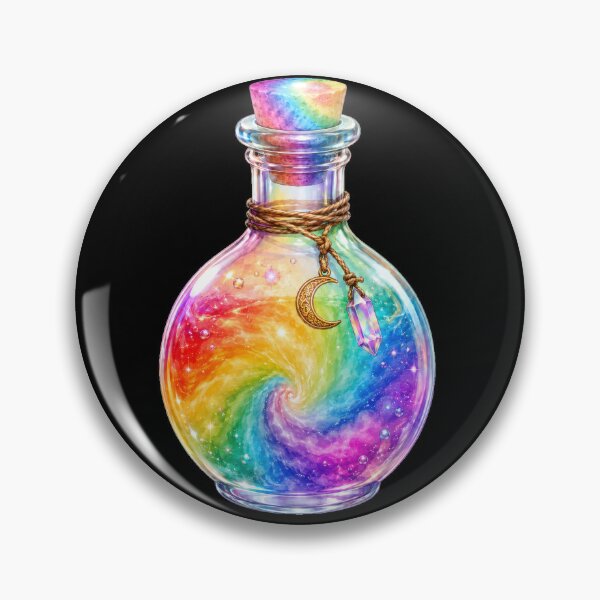 Item preview, Rainbow Swirl Potion Bottle Magic designed and sold by jgvisualarts.