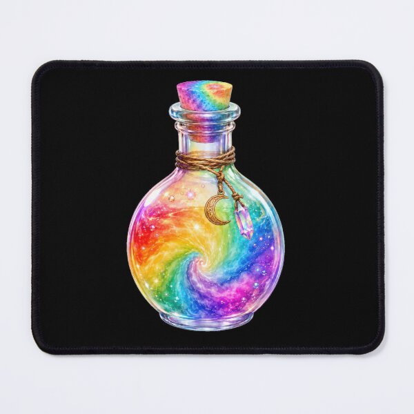 Item preview, Rainbow Swirl Potion Bottle Magic designed and sold by jgvisualarts.