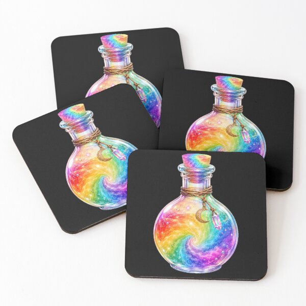 Item preview, Rainbow Swirl Potion Bottle Magic designed and sold by jgvisualarts.