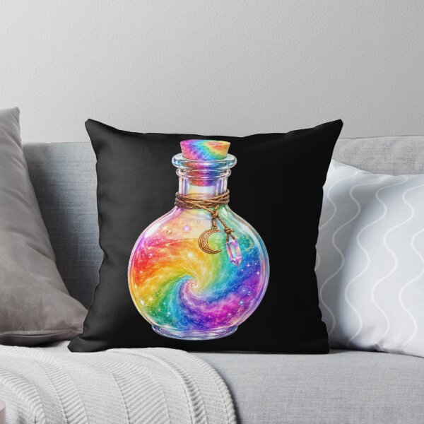 Item preview, Rainbow Swirl Potion Bottle Magic designed and sold by jgvisualarts.