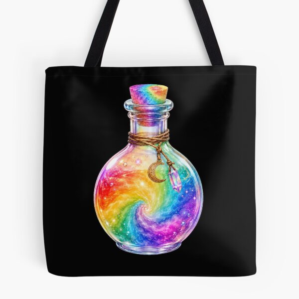 Item preview, Rainbow Swirl Potion Bottle Magic designed and sold by jgvisualarts.