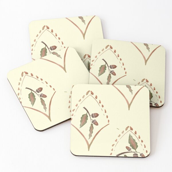 Item preview, Copy of Pattern with leaves and buds in yellow background for textile design and crafts designed and sold by SpaceartLilu.